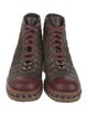 Chanel Interlocking CC Logo Leather Combat Boots