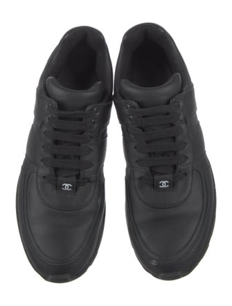 Chanel Interlocking CC Logo Leather Sneakers