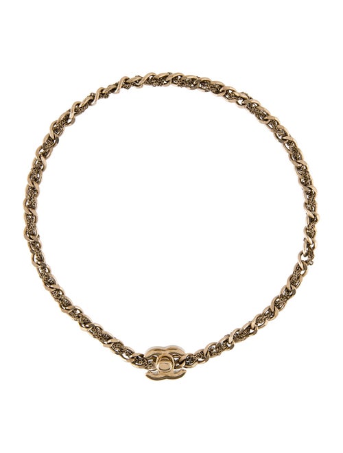 Chanel CC Turnlock Chain Choker Necklace