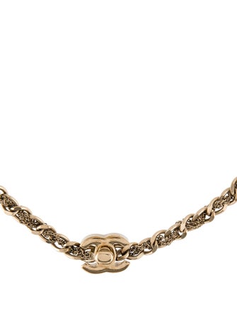 Chanel CC Turnlock Chain Choker Necklace