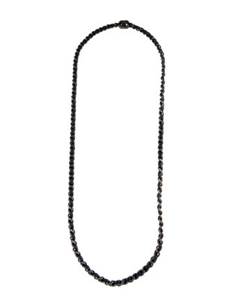 Chanel Leather CC Turnlock Long Necklace