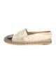 Chanel Interlocking CC Logo Leather Espadrilles