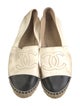 Chanel Interlocking CC Logo Leather Espadrilles