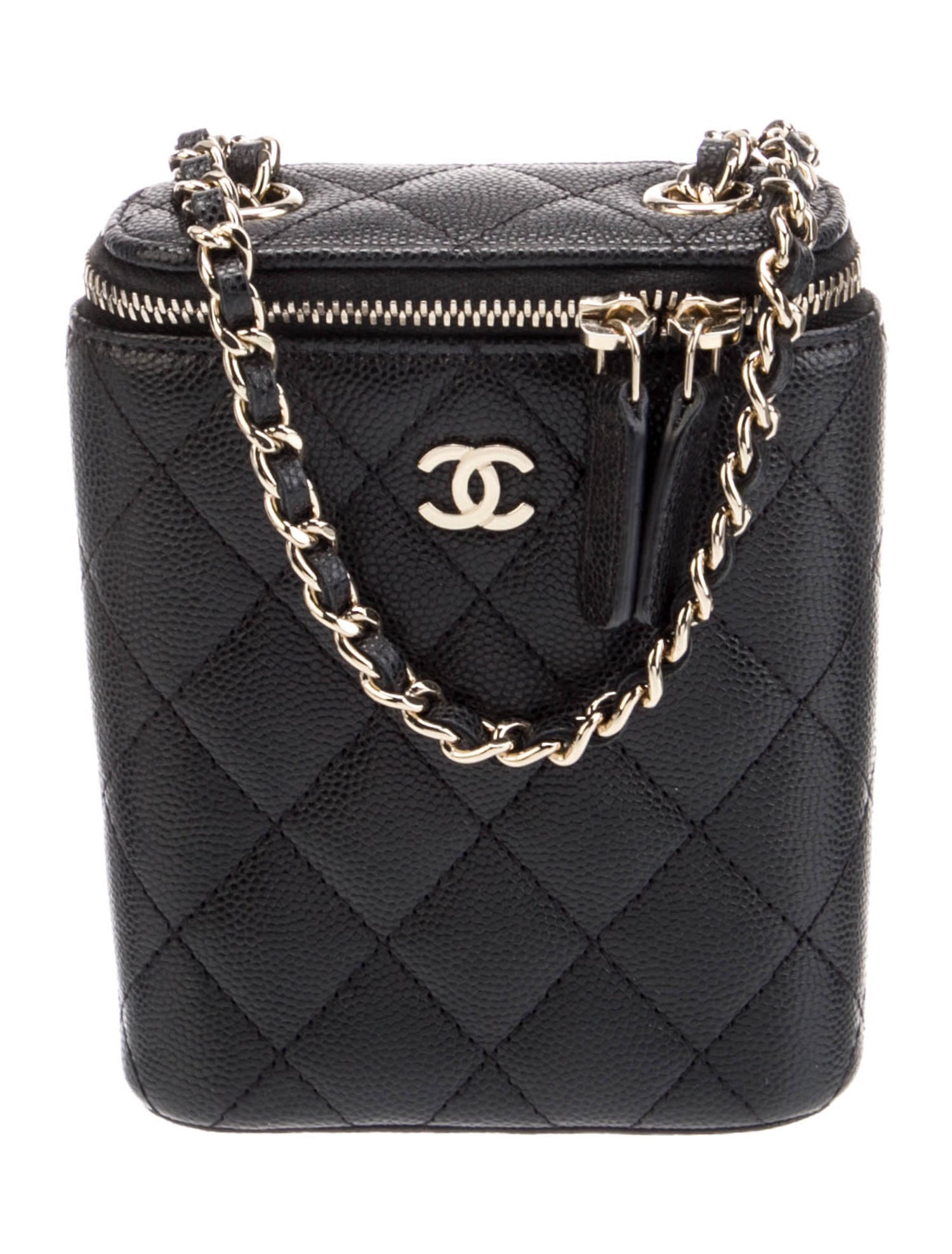 Chanel Quilted Caviar Small Coco Beauty Vanity Case