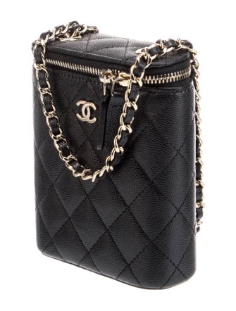 Chanel Quilted Caviar Small Coco Beauty Vanity Case