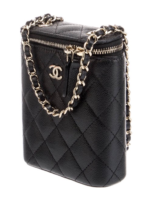 Chanel Quilted Caviar Small Coco Beauty Vanity Case