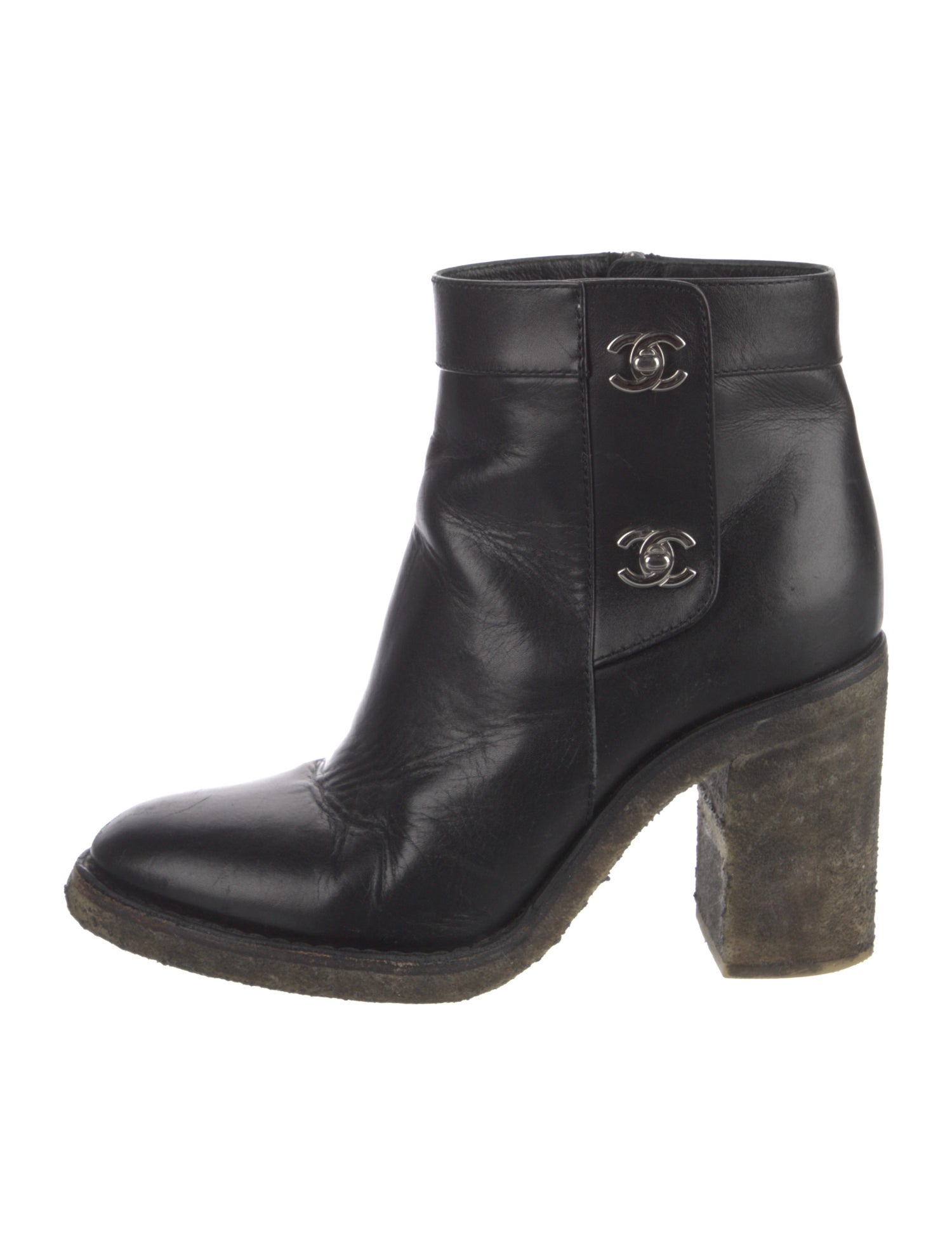 Chanel 2015 Interlocking CC Logo Boots