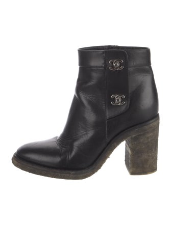 Chanel 2015 Interlocking CC Logo Boots