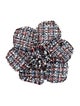 Chanel Tweed Camellia Brooch