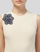 Chanel Tweed Camellia Brooch