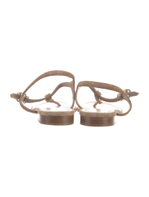 Chanel 2020 Interlocking CC Logo T-Strap Sandals