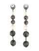 Chanel Faux Pearl & Strass Drop Earrings
