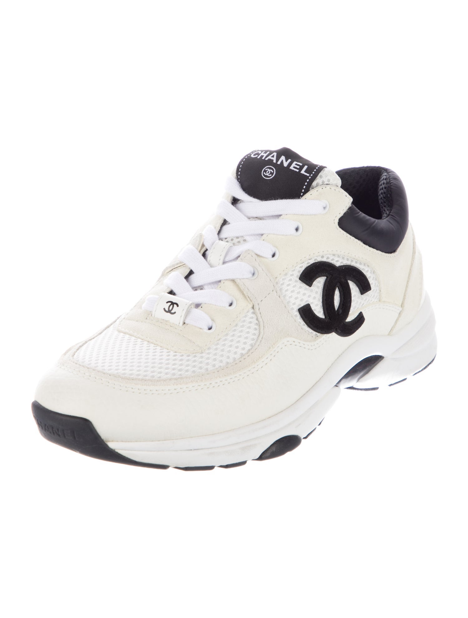 Chanel Interlocking CC Logo Mesh Sneakers