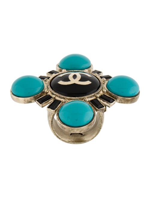 Chanel Strass & Resin CC Cocktail Ring