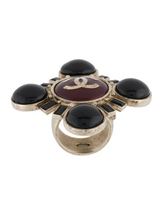 Chanel Resin & Strass Cocktail Ring