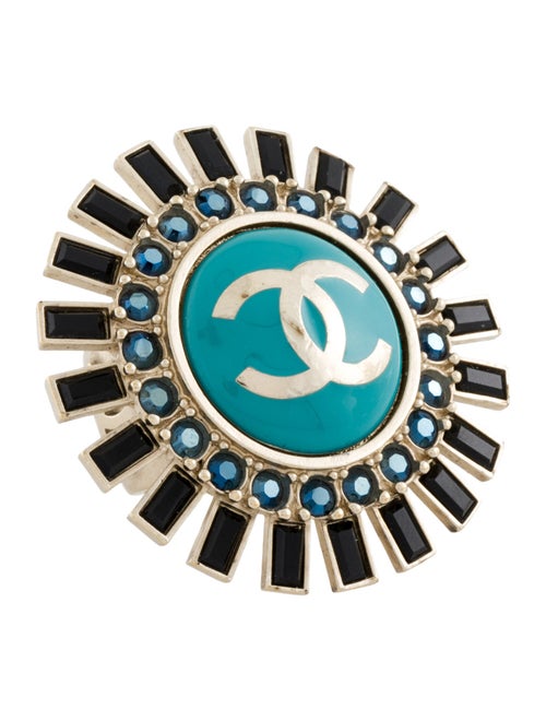 Chanel Strass & Resin CC Cocktail Ring