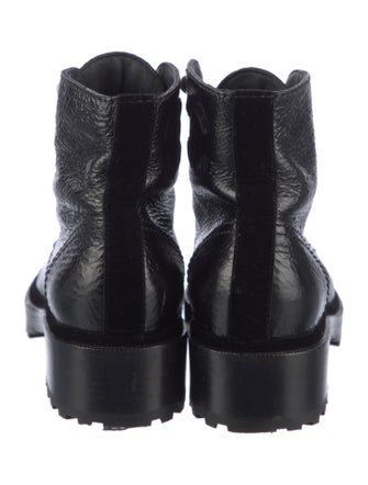 Chanel 2021 Interlocking CC Logo Combat Boots