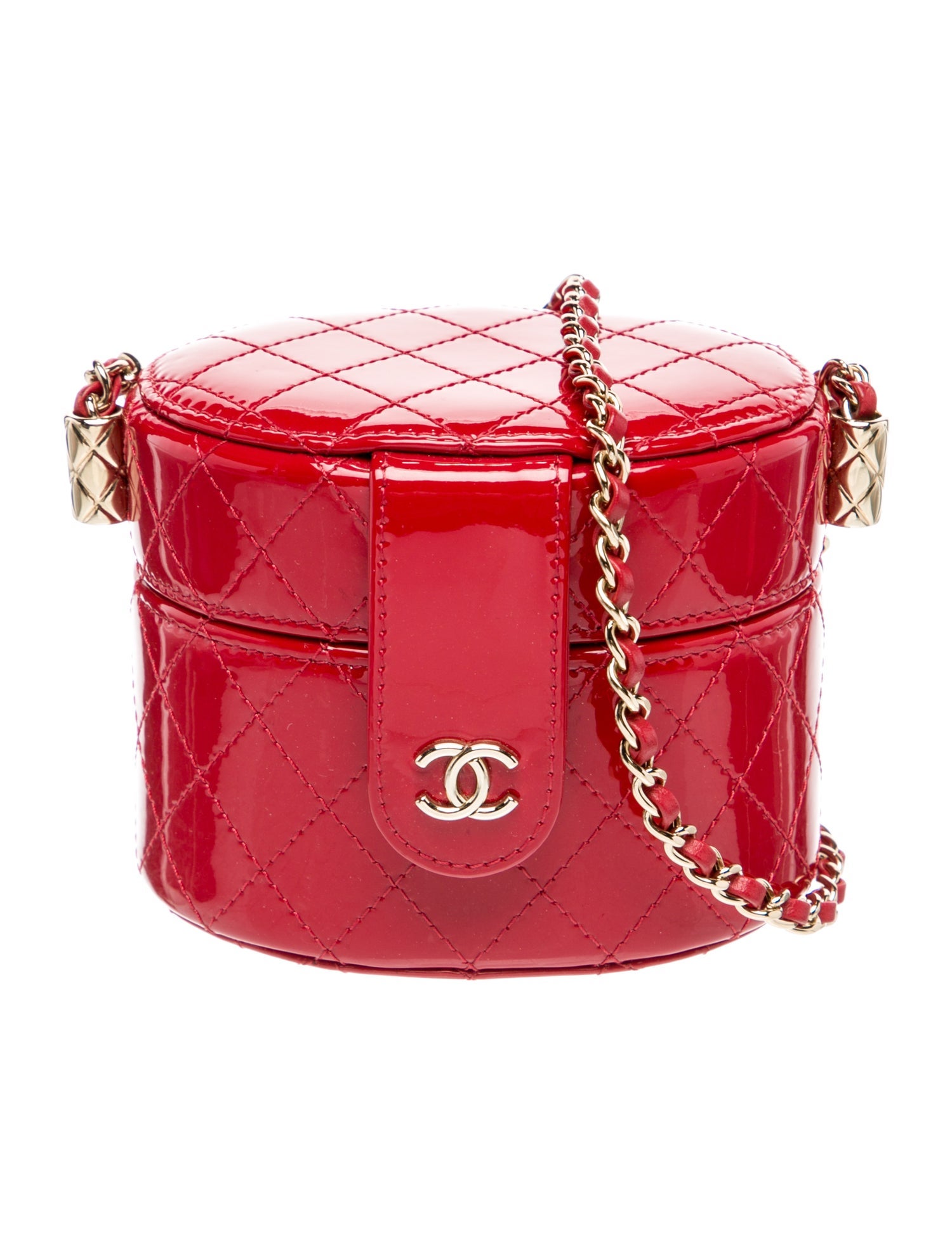 Chanel Round Vanity Clutch w/ Chain