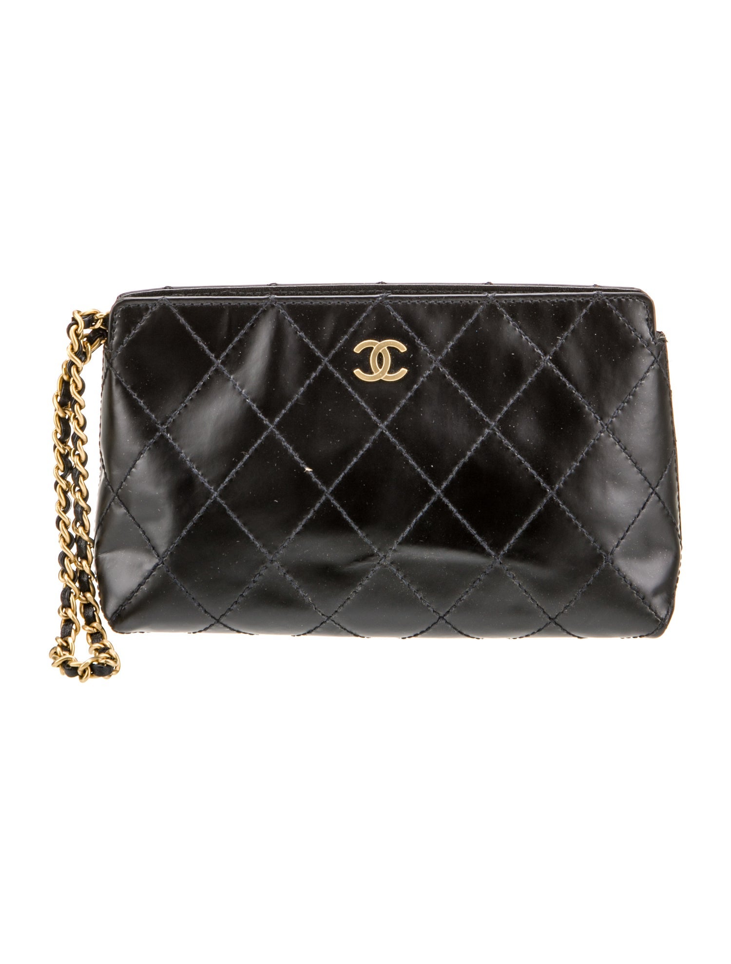 Chanel Quilted Zip Clutch