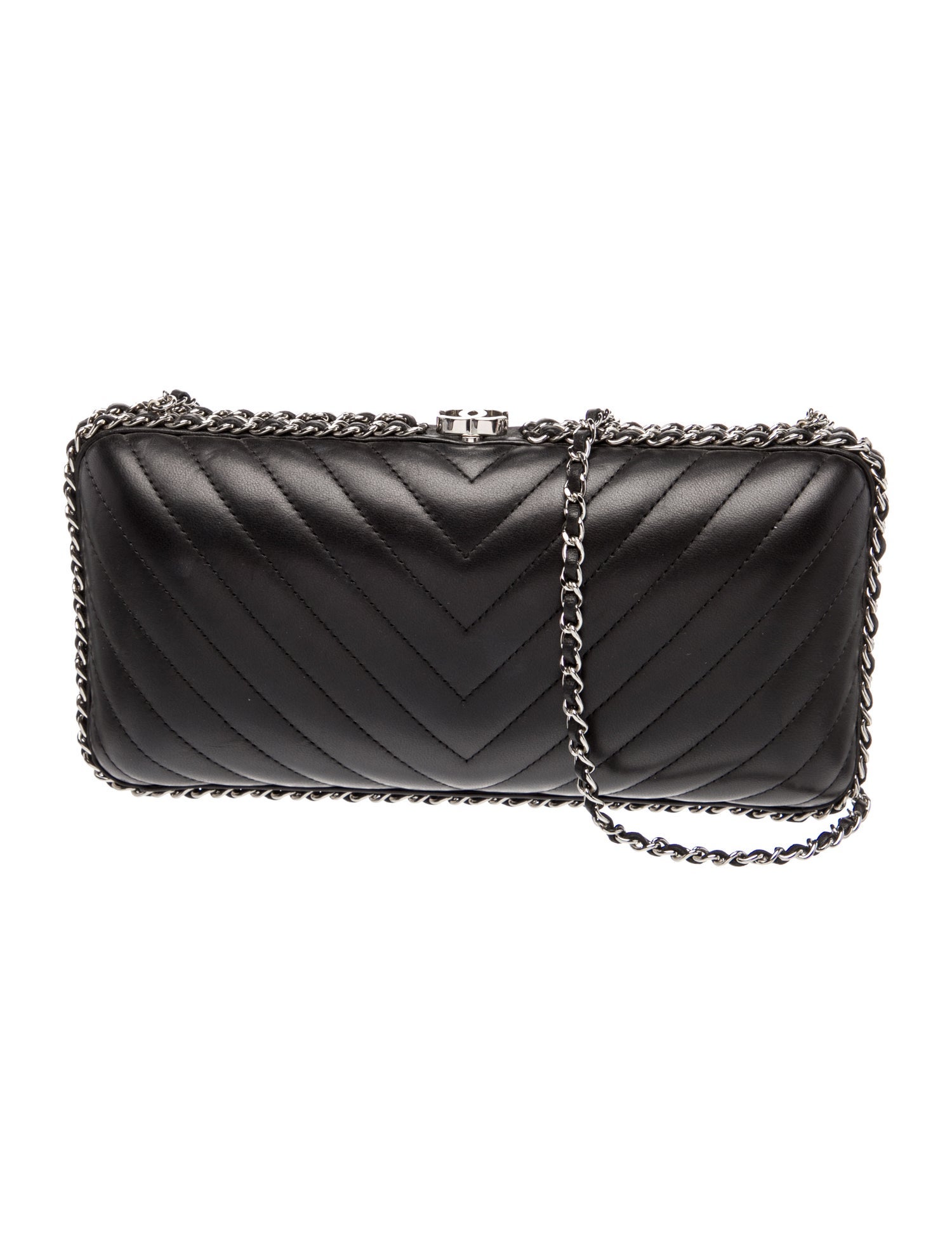 Chanel Chevron Chain-Around Clutch