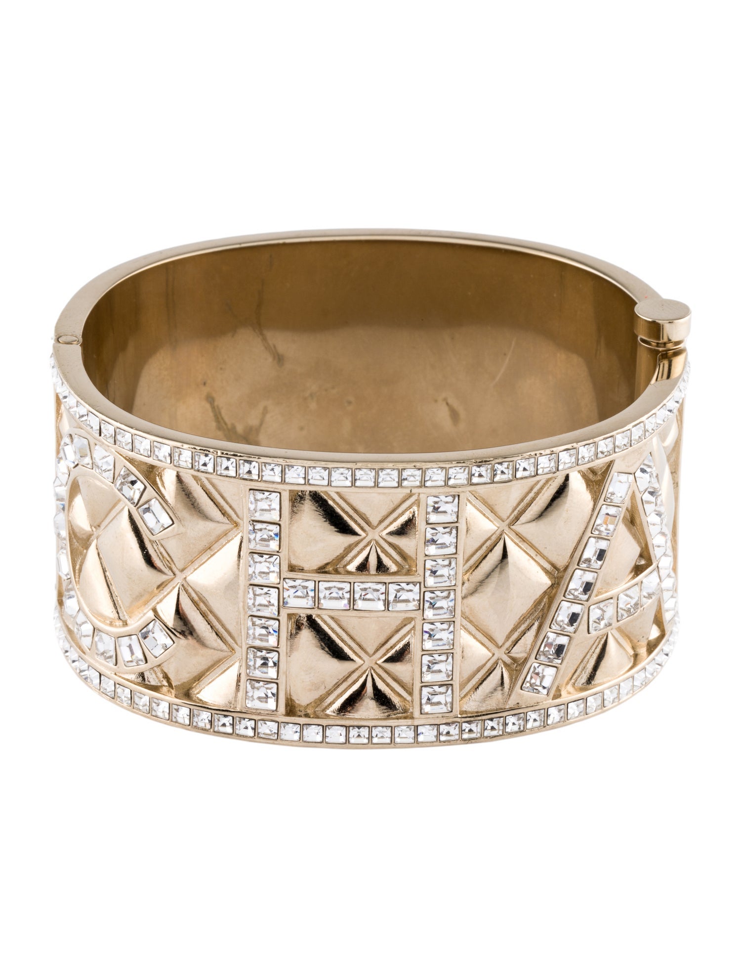 Chanel Strass Quilted 'CHANEL' Bracelet