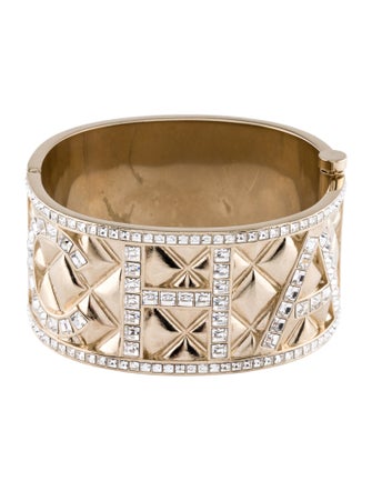 Chanel Strass Quilted 'CHANEL' Bracelet