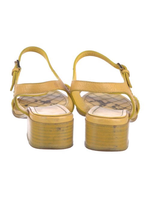 Chanel Interlocking CC Logo Leather Sandals