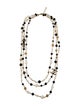 Chanel Faux Pearl & Resin CC Coco Multistrand Necklace