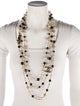 Chanel Faux Pearl & Resin CC Coco Multistrand Necklace