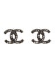 Chanel Strass CC Stud Earrings