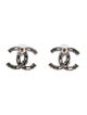 Chanel Strass CC Stud Earrings