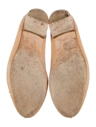 Chanel Interlocking CC Logo Leather Ballet Flats