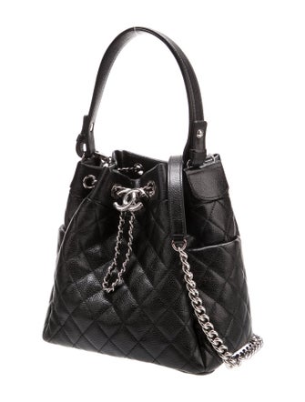 Chanel Quilted Caviar Chain Bucket Bag