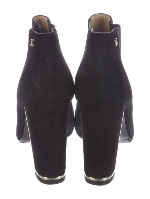 Chanel Interlocking CC Logo Suede Chelsea Boots