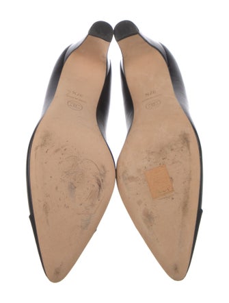 Chanel Leather Chain-Link Accents Pumps