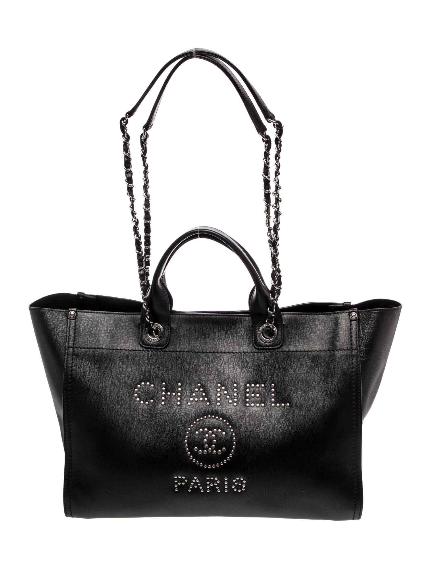 Chanel Medium Studded Deauville Tote