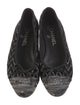 Chanel Interlocking CC Logo Tweed Ballet Flats