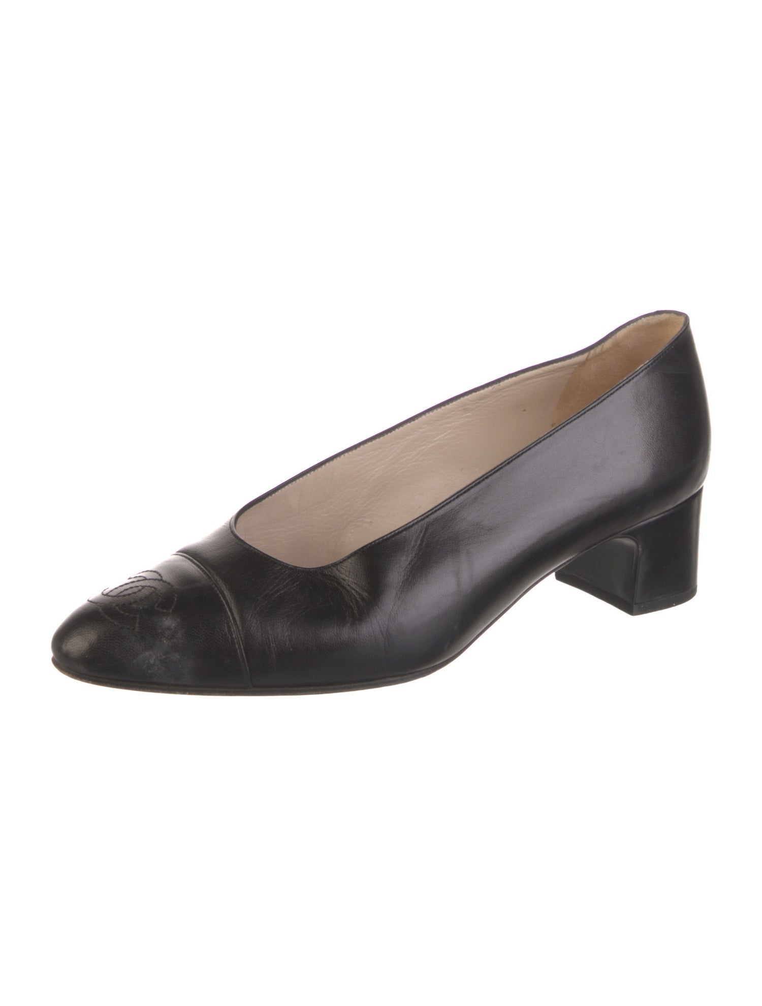 Chanel Vintage Interlocking CC Logo Pumps