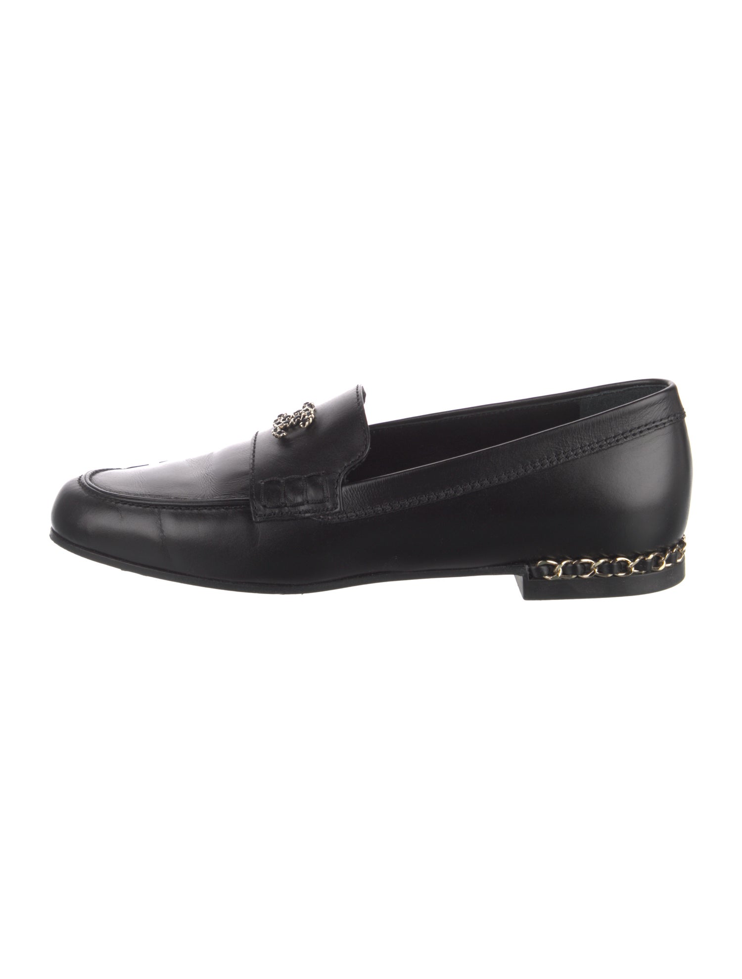 Chanel Interlocking CC Logo Calfskin Loafers
