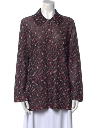 Chanel 2024 Floral Print Button-Up Top