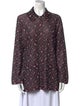Chanel 2024 Floral Print Button-Up Top