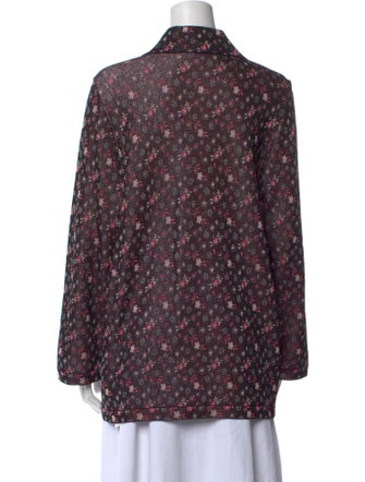 Chanel 2024 Floral Print Button-Up Top