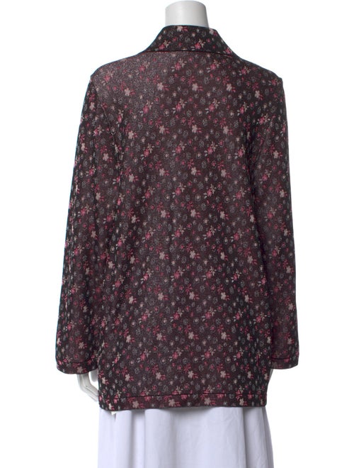 Chanel 2024 Floral Print Button-Up Top