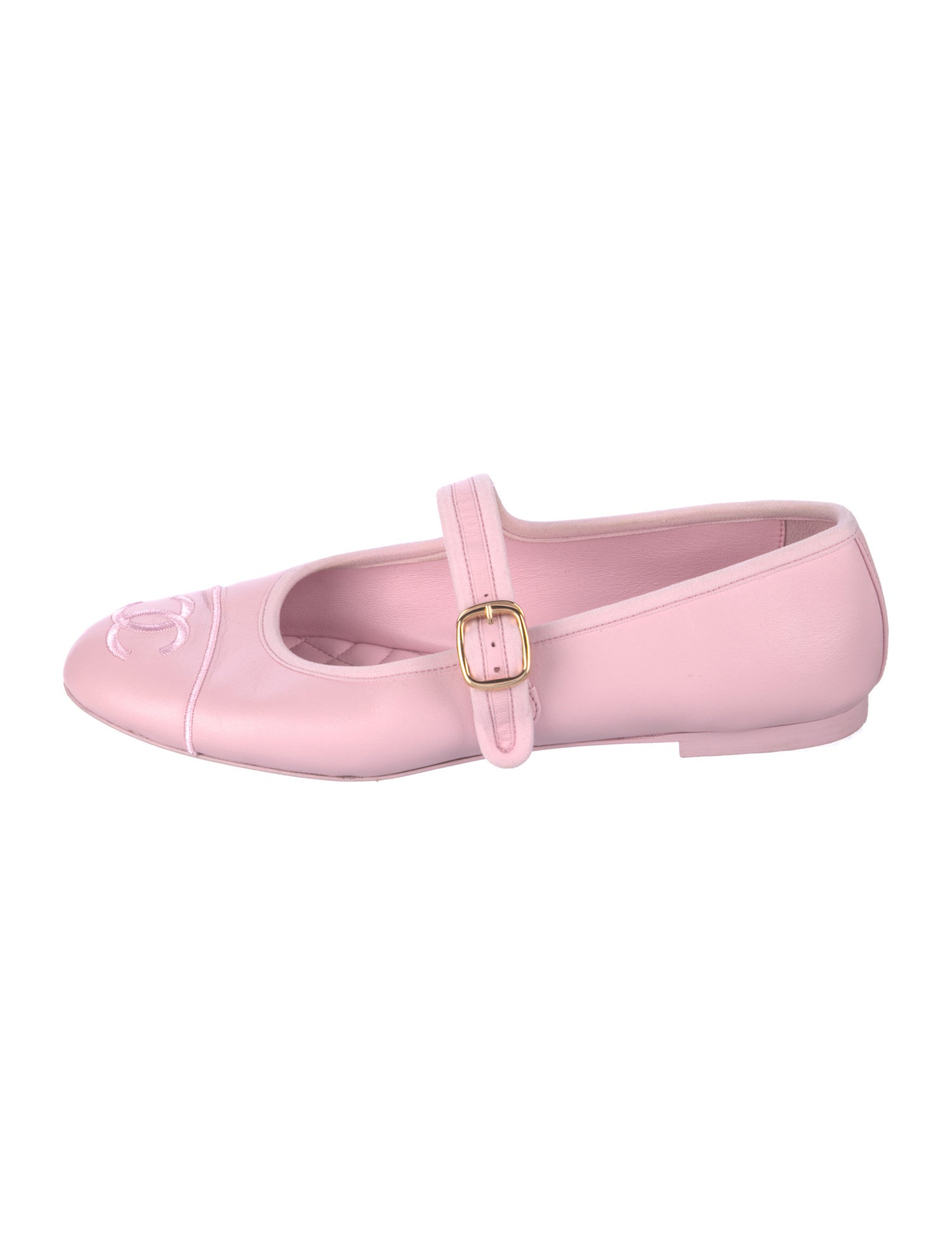 Chanel 2024 Interlocking CC Logo Mary Jane Flats