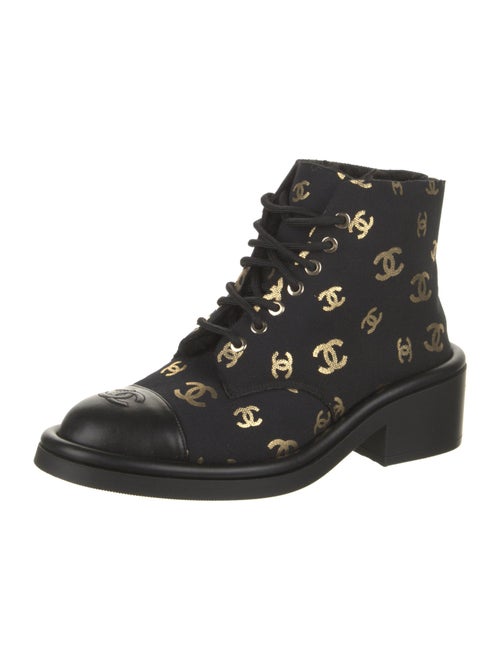 Chanel 2022 Interlocking CC Logo Combat Boots