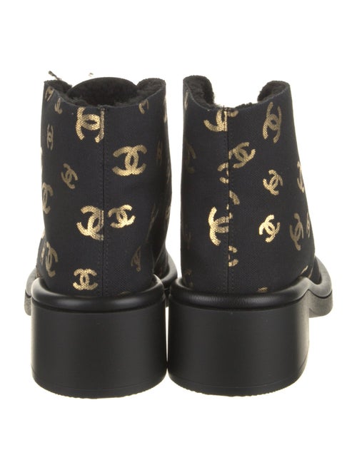 Chanel 2022 Interlocking CC Logo Combat Boots