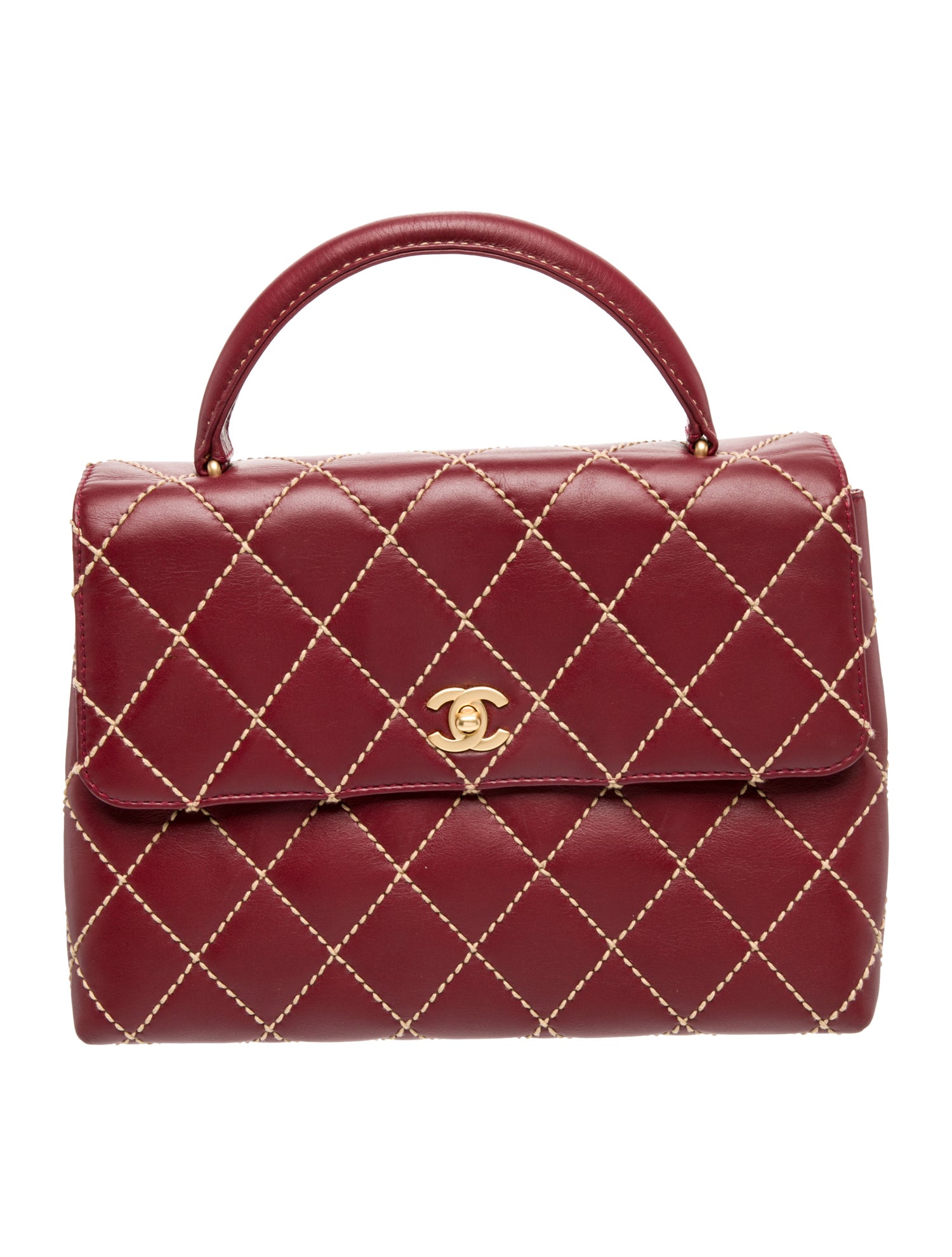 Chanel Surpique Top Handle Flap Bag