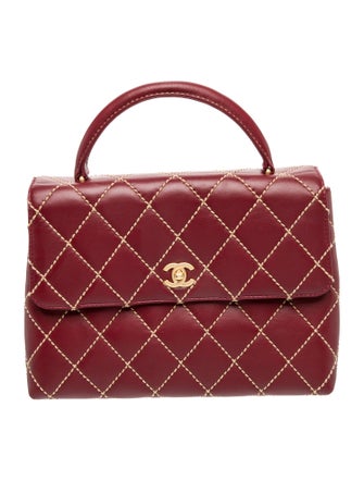 Chanel Surpique Top Handle Flap Bag