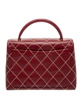 Chanel Surpique Top Handle Flap Bag