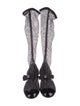 Chanel Interlocking CC Logo Mesh Sock Boots
